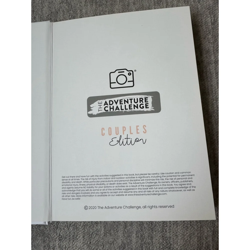 The Adventure Challenge Couples Edition Book - White